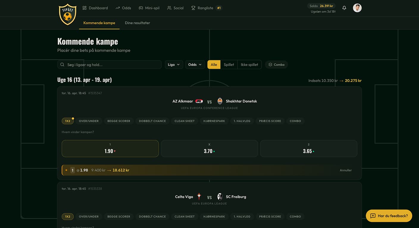 Placer dine bets