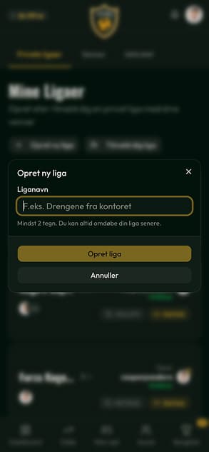 Opret din egen liga
